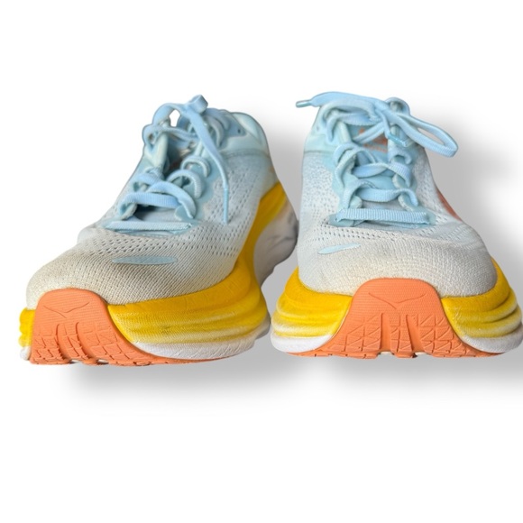 HOKA ONE ONE Bondi 8 Blue Summer Song Blue Yellow Country Air Size 9B - Picture 3 of 7